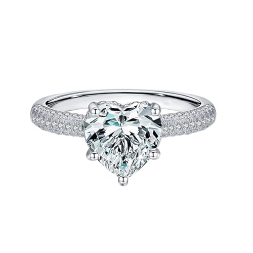 Bague de mariage argent cœur zircone pour sceller votre promesse éternelle