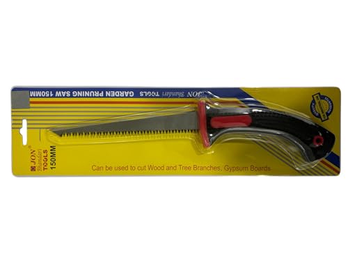 Image of Jon Bhandari Tools Garden Hand Pruning Saw 150mm 6 inch for Trimming or Cutting Wood and Tree branches, Gardening, Wallboard, Drywall, Plywood, Plastic, Etc