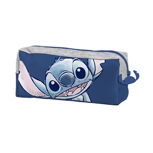 Disney Stitch Estuche para Niñas, Diseño Rectangular Stitch Set Escolar, Portatodo Neceser Infantil, Material Escolar para Niñas y Adolescentes