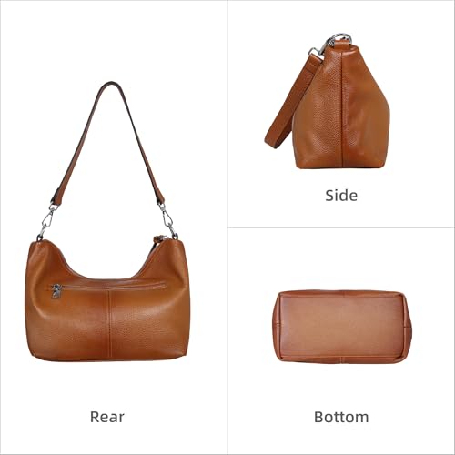 Iswee Leather Handbags for Women Crossbody Purse Designer Everyday Shoulder Bag Satchel Small Tote Bag4