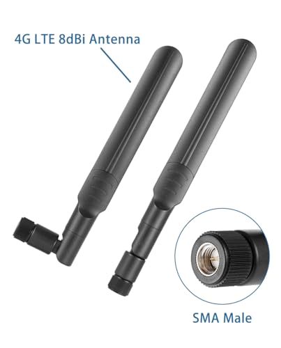 Vecys 2PCS 4G LTE Antenna 3dBi External SMA Male Antenna Compatible with 4G LTE Wireless CPE Router Hotspot Cellular Gateway Router Modem - Image 3