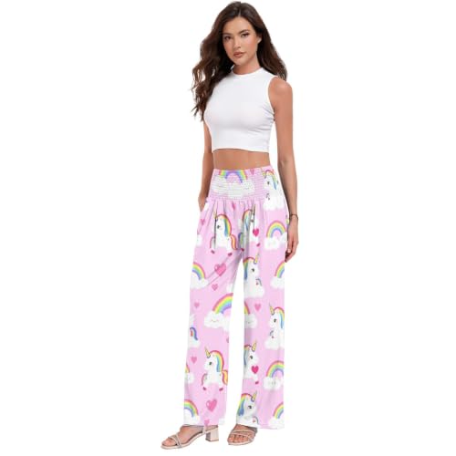Pantalon palazzos fluide coupe ample anti-compression ventrale