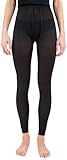 Terramar Women's Thermasilk Pointelle Pant, Black, Medium