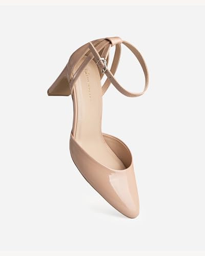 Women's Chunky Heels Mary Jane Closed Square Toe Work Pumps Shoes with Buckle Strap for Dress Wedding2