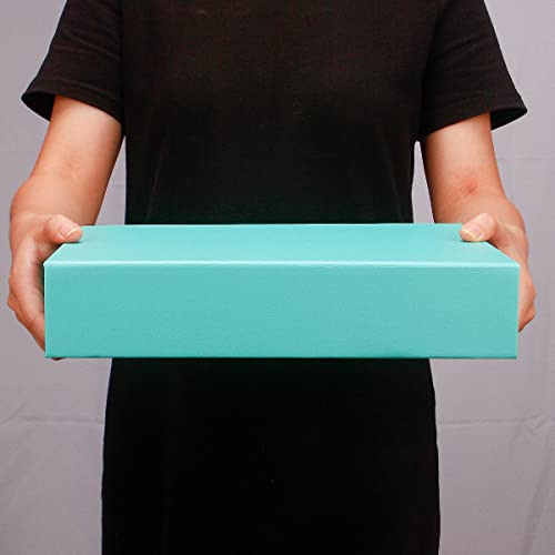 Gift Box With Lids, 11.5 X 8.5 X 2.3 In Magnetic Closure Collapsible Gift Boxes For Wraps Gifts Of T-Shirts, Gloves, Scarves, Candy, Baby Clothes, Jewelry, Books, Comes With A Ribbon (Heavenly Blue) #TOP6