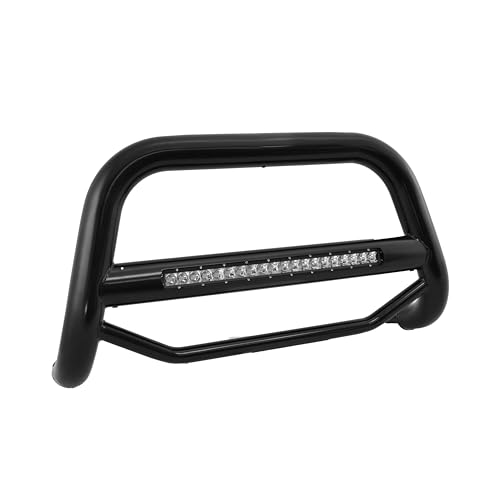 Image of Black Horse MAX Beacon Bull Bar No Skid Plate Black Compatible with 98-04 Blazer|98-04 Chevrolet S10|98-02 GMC S15 Jimmy|98-04 Sonoma|1998-2000 Isuzu Hombre|98-01 Bravada-MAB-GMB1701B