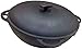Kazan Uzbek Cast Iron Kazan for Plov Making Cookware Insulated Double Handle Pan Wide Mouth Cast Iron Dutch Oven, Outdoor Cooking Frying Pot, Lodge Cast Iron Skillet, 22 L