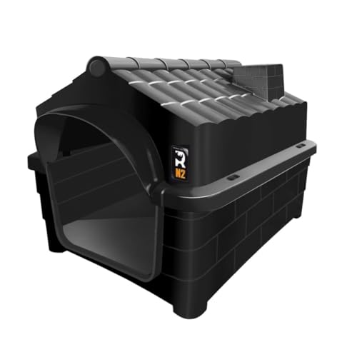 Genérico, Casa Casinha Cachorro Gato Pet N2 Plástico Premio Preto