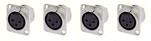 Connecteurs XLR femelles de rechange Neutrik NC3FD-L-1 nickel 3 broches audio