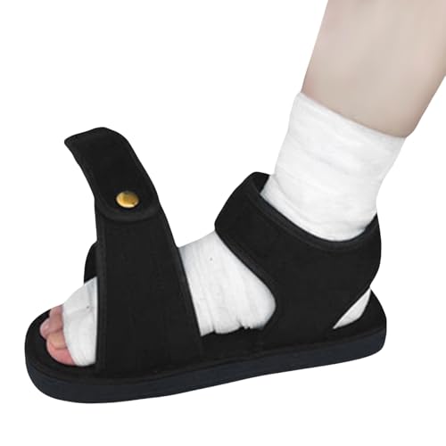 FakeFace - Zapato de yeso postoperatorio ajustable, Zapato de punta abierta para pie herido, protección para fractura del pie, pies izquierdos y derechos universales para niños adultos