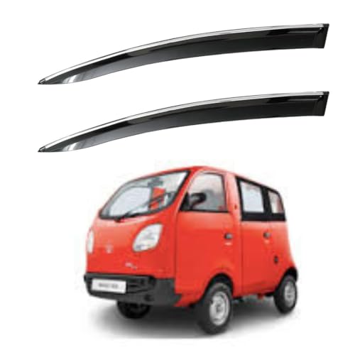 Image of CAR SAAZ Non-Breakable Smoke Door Visor for Iris| Sun, Rain Wind Deflector | Strip Side Door Rain Visor - Set of 2 Pcs