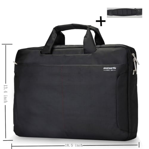 18 Inch Laptop Bag Briefcase Case fits up to 18.4 Inches Notebook Computer Waterproof Shockproof for Men Black4