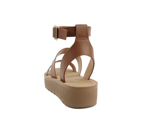 Image of Soda Glory ~ Women Open Toe Multi-Strap Flatform Sandals | Casual Sandals