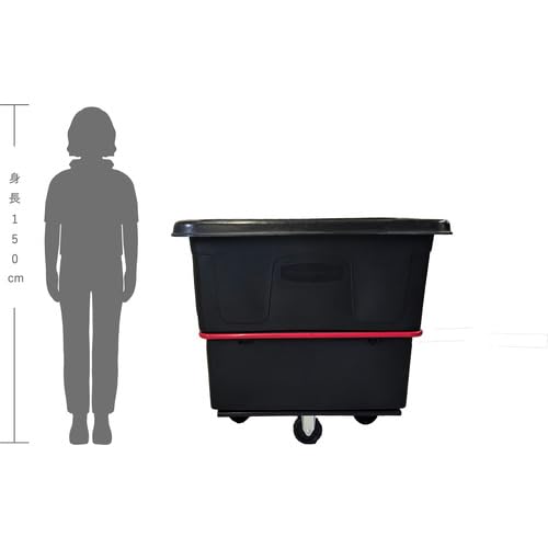Rubbermaid Commercial Utility Truck, 16 Cubic Feet, 1000 lb. Capactiy, Black, Large Cart for Commercial/Waste/Laundry Transportation/Collection