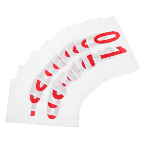 GAROZATION Running Race Bibs 10 Sheets of Game Number Bibs for Sports Marathon Competition Polyester Cotton Weatherproof Compact Design