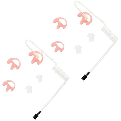 commountain Clear Acoustic Tube for Two Way Radio Earpieces and Headset; Skin Friendly&UV Resistant TPU Coil Tube; Compatible with Motorola Earpieces, Commountain Earpiece and More; Fit for Left Ear Cover