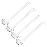 Ciieeo 4pièces Lot De Louches à Sauce Transparente Petite Louche Plastique à Long Manche Pour Servir Condiments Cocktails Jus De Fruits Et Ingrédients