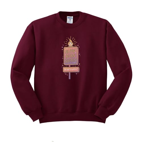 TeesAndTankYou Slow Burn Suites Sweatshirt Unisex Medium Maroon