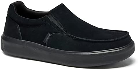 OrthoComfoot Comfortable Walking Shoes for Men, Orthotic Casual Shoes for Men, Foot Massager Boat Shoe, Orthopedic Shoes with Arch Support Black 13