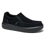 OrthoComfoot Men's Leather Loafers&Slip-Ons Shoes, Orthopedic Arch Support Men's Comfortable Walking