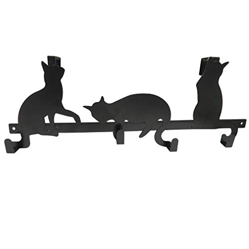 image for Evelots Over The Door 4 Hook Towel/Coat Rack Hanger Organizer, Kitty C