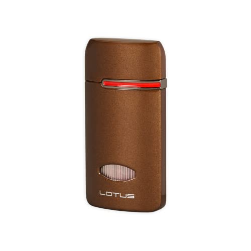 Lotus Lighter L76 Matrix Triple Jet Lighter w/Cigar Punch (Brown)