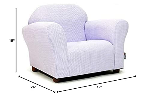 Keet Roundy Kid's Chair, Gingham Chair Only, Lavender #TOP5