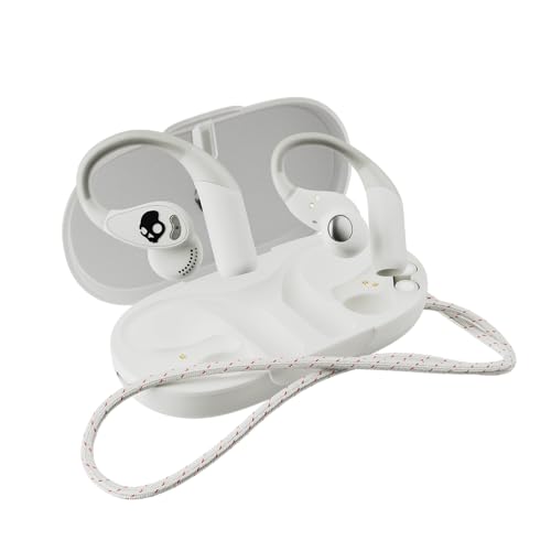 Image of Skullcandy Push 540 Open Wireless Open-Ear Bluetooth Earbuds, Headphones, Sweat and Water Resistant, 42 Hours Battery, Detachable Neckband, Secure Fit, Microphone for iPhone Android - Bone
