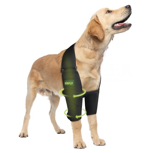 Image of Dog Elbow Sleeves for Dogs, Front Leg Elbow & Shoulder Support for Elbow Hygroma, Arthritis, Dysplasia & Osteoarthritis, Prevent Licking Wounds, Both Legs Size M