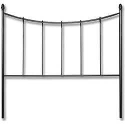 Patines Malaga Hogares con Estilo - Cabecero de Hierro Forjado artesanalmente en España. para Cama de 150 cms Modelo MÁLAGA Color Negro PATINADO EN Verde