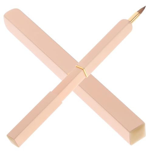 PartyKindom 2PCS Retractable Lip Brush Portable Makeup Tool with Telescopic Nylon Fiber Bristles for Precise Lip Application for Travel and Daily Use