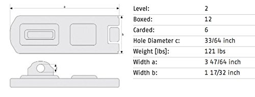 Image of ABUS 200 /95 C 3-3 /4-Inch Hardened Steel Hasp, Silver