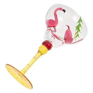 Toyvian Buntes Flamingo Margaritaglas Handbemalt