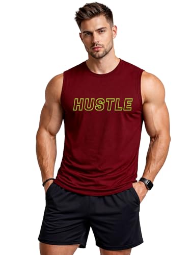 Image of 3Colours RGB Men's Active Wear Sleeveless Tank top, Gym Vest, Leisure wear CCUT Hustle