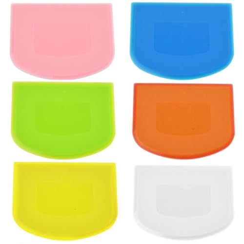 SAIIURV 6 Pcs Corne Patisserie Souple Grattoir à Pâte Plastique, Raclettes à Pâte Coupe-pâte de Boulanger pour Cuisine, Racloir Patisserie Ustensiles à Pâtisserie Accessoires de Décoration pour Gâteau