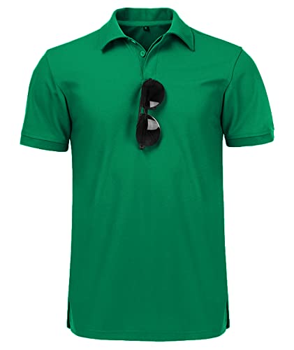 Zity Mens Polo Shirt Short Sleeve Sports Golf Tennis T-Shirt 012-Viridian M #TOP1