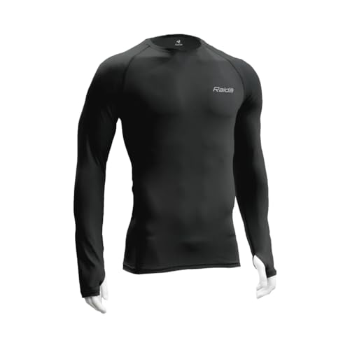 Image of Raida High Performance Base Layer with Advance Freshness & Anti-Bacteriol Technology | Top (3XL) Black