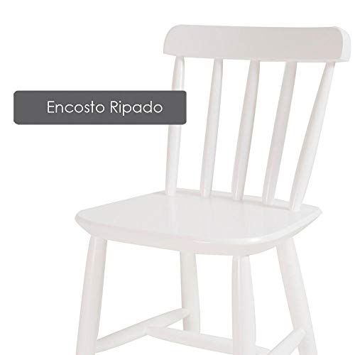 Cadeira Infantil em Madeira - Acabamento Laqueado Branco