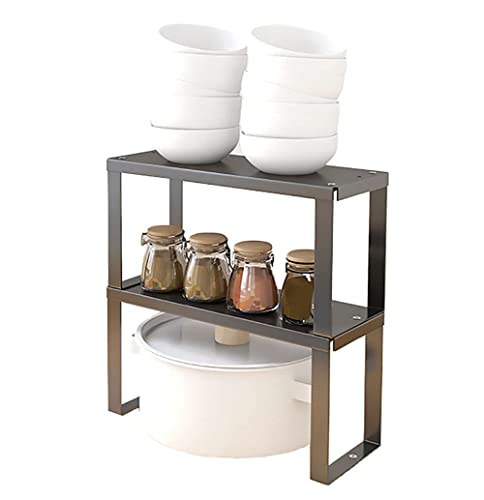 YunNasi Estante en Acero Inoxidable Estante Organizador de Cocina para Almacenamiento de Cocina Almacenamiento de Baño Organizador de Maquillaje Organizador de Armario (S:30 x12x15cm, 2 unidad)