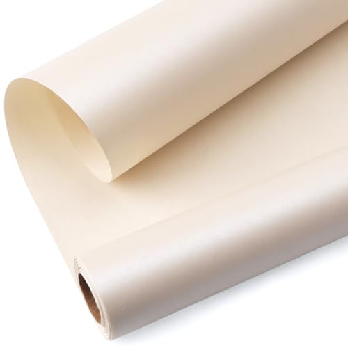 Ribbli Cream White Wrapping Paper Solid Pearly-Lustre Gift Wrapping Paper Perfect for Birthday Christmas Baby Shower Wedding Bouquet-17 Inches X 33 Feet