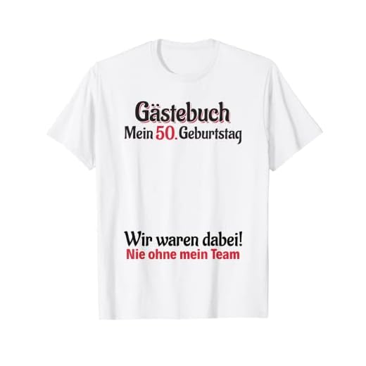 50 años lista de invitados hombre mujer libro de visitas 50 cumpleaños Camiseta