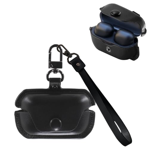 For �\�j�[(SONY) WF-1000XM6 �P�[�X YANMONGI �㎿���U�[�� �P�[�X ���b�N�t�� �J���r�i�t�� �ϏՌ� �h�o �L�Y�h�~ �w��h�~ �����[�d�\ �\�j�[(SONY) WF-1000XM6 �Ή�(�u���b�N)