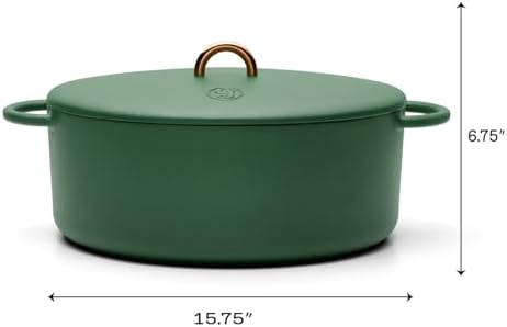 Great Jones Dutchess Cast Iron Dutch Oven Pot With Lid (Pepper) - Large 6.75 Quart Size, Dual Handles - All Stovetop Safe - 500° Dutch Oven For Bread Baking | Dishwasher Friendly - Thumbnail 3