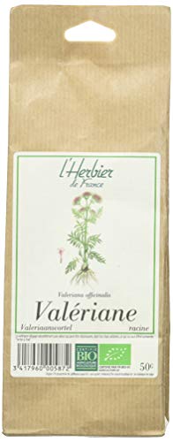 L'herbier de France Valériane Racines Bio Sachet Kraft, 50 g