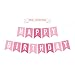 Pre-Strung Happy Birthday Banner - NO DIY - Pink Birthday Party Banner - Pre-Strung Garland on 6 ft Strands - Pink Multi Color Birthday Party Decorations for Women & Girls. Did we mention no DIY?