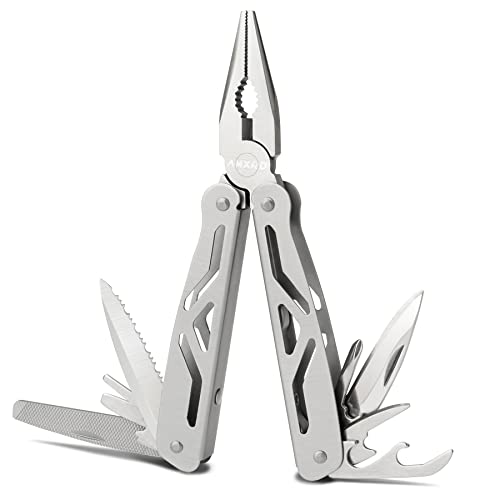 Multitool Pliers, 12-In-1 Hard Stainless Steel Foldable Multi Tool, Pocket Knife Camping Tool, Multi-Pliers Used As Knife, Bottle Opener, Screwdriver, Sickle Etc, Gifts For Men #TOP8