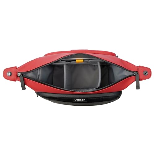 Image of Vanguard VEO Lite S4L Camera & Everyday Shoulder Bag (Red) - Fits Mirrorless Camera + 1-2 Lenses, 8.3 inch Tablet Sleeve, Removable Dividers, Easy-Clean Water-Resistant Design