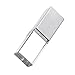 New Crystal Transparent Rectangle Genuine USB Flash Drive Wedding Gift Pen Drive,Silver