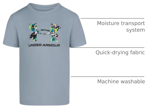 Image of Under Armour Boys' Short Sleeve Logo Graphic T-Shirt, Lightweight & Breathable, Relaxed Fit