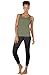 icyzone Yoga Tops Workouts Clothes Activewear Built in Bra Tank Tops for Women (XL, Olive)